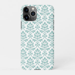 Capa Para iPhone Feuille Damask Teal Pattern