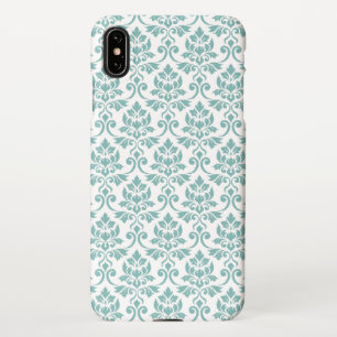 Capa Para iPhone Feuille Damask Teal Pattern