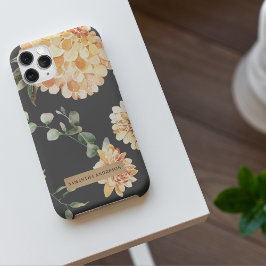 Capa Para iPhone Flores Amarelas Modernas e Presente Personalizado