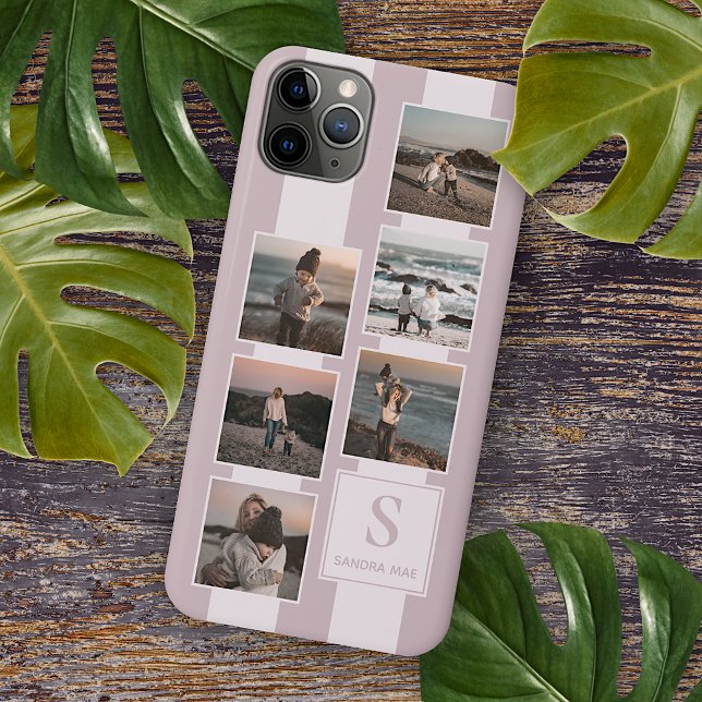 Capa Para iPhone Fotografias Simples Personalizadas No Pink Mauve B (Criador carregado)