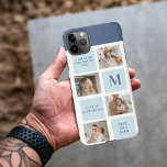Capa Para iPhone Fotos de Colagem Moderna - Presente Azul dos Melho<br><div class="desc">Fotos modernas de colagem com um tema azul podem fazer um presente de excelente para o Dia de os pais ou qualquer ocasião para celebrar um pai especial. Fotos de colagem são uma forma única e criativa de mostrar uma coleção de momentos memoráveis e podem ser personalizadas para ajustado do...</div>