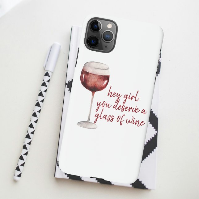 Capa Para iPhone Garota Vermelha Você Merece Uma Cotação De Vinho (Criador carregado)
