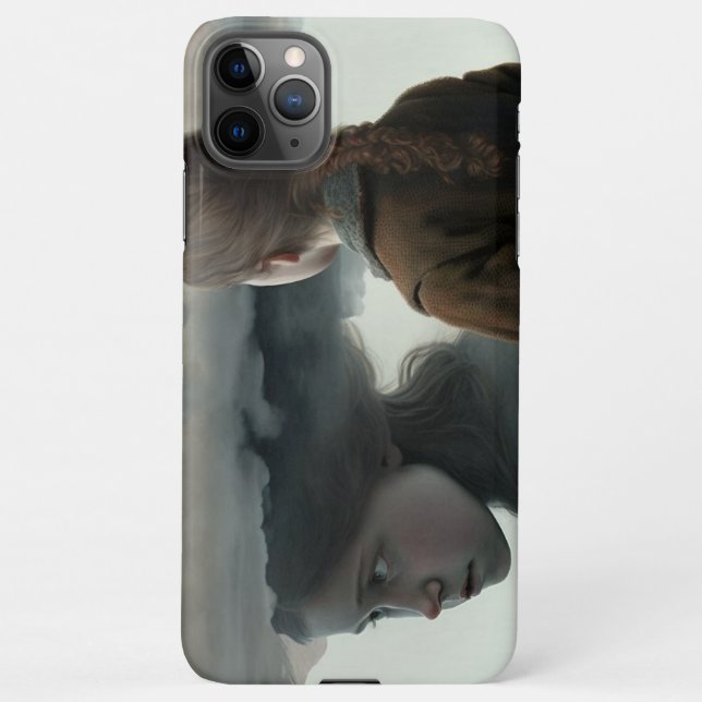 Capa Para iPhone Girl with clouds (Verso)