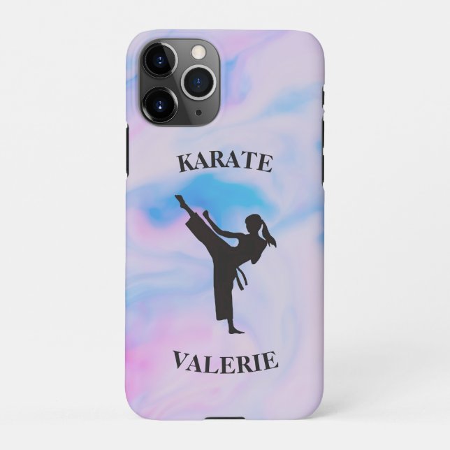 Capa Para iPhone Girls Karate Pastel Swirl (Verso)