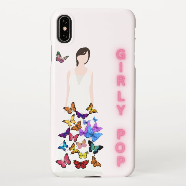 Capa Para iPhone Girly pop butterfly phone case  (Verso)