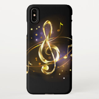 Capa Para iPhone Gold Treble Clef Music