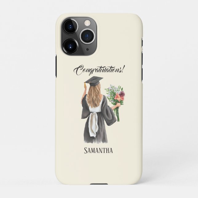 Capa Para iPhone Graduação Personalizada Por Aquarela (12) (Verso)