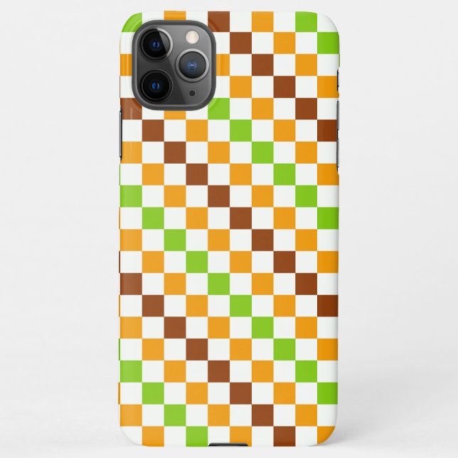 Capa Para iPhone Harvest diagonal checkerboard pattern (Verso)