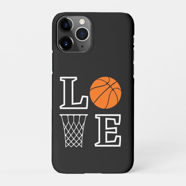 Capa Para iPhone Hoops de basquete, Presente de Jogador de Basquete (Verso)
