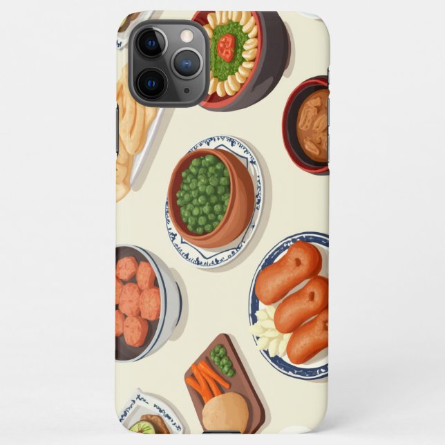 Capa Para iPhone imagem de comida coreana (Verso)