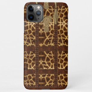 Capa Para iPhone Impressão Animal Vintage Leather Tribal Giraffe