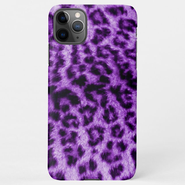 Capa Para iPhone Impressão Leopardo Roxo (Verso)