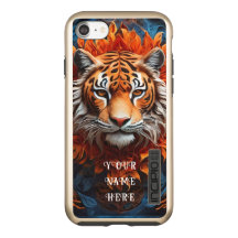 Tigre Vibrante com Motifs Floral