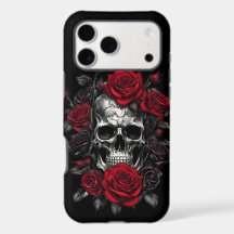 Capa para iPhone / iPad Caveiras e Rosas Esqueleto