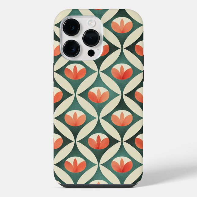 Capa para iPhone / iPad com padrão abstrato retrô (Verso)