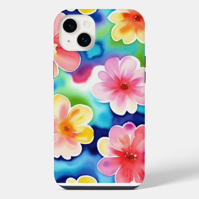 Capa para iPhone / iPad com padrão de flor abstrat (Verso)