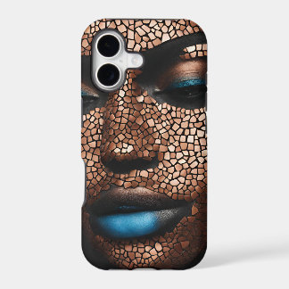 Capa para iPhone / iPad Mulher Azul Cobre Mosaico