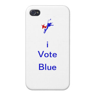 Capa iPhone 4 iPhone 4" caixa do azul do iVote"