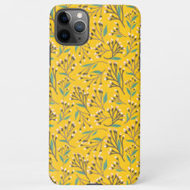 Capa Para iPhone iPhone de padrão botânico azul estilo retrô