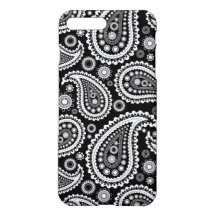 iPhone X/8/7 de Paisley B&W mais o caso