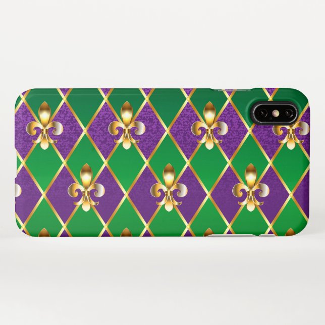 Capa Para iPhone Jewelry Background Mardi Gras (Verso Horizontal)