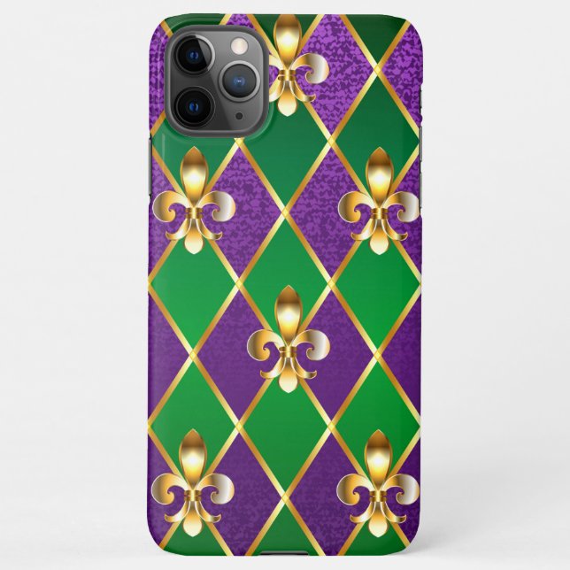 Capa Para iPhone Jewelry Background Mardi Gras (Verso)