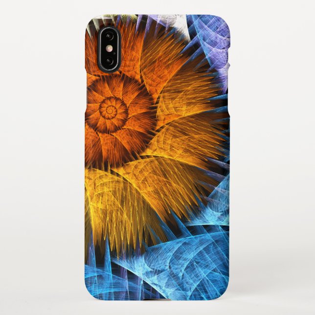 Capa Para iPhone Laranja Amarelo Amarelo Abstrato (Verso)