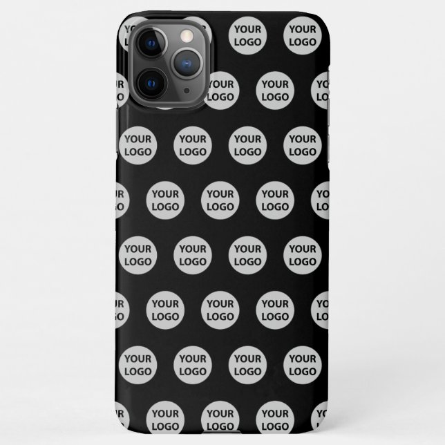 Capa Para iPhone Logotipo padrão Logotipo simples Modelo preto (Verso)