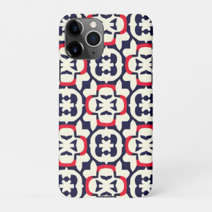 Capa Para iPhone Luxo Vermelho Branco e Azul