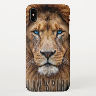 Capa Para iPhone Majestic Lion Face with Blue Eyes | Wildlife Anima