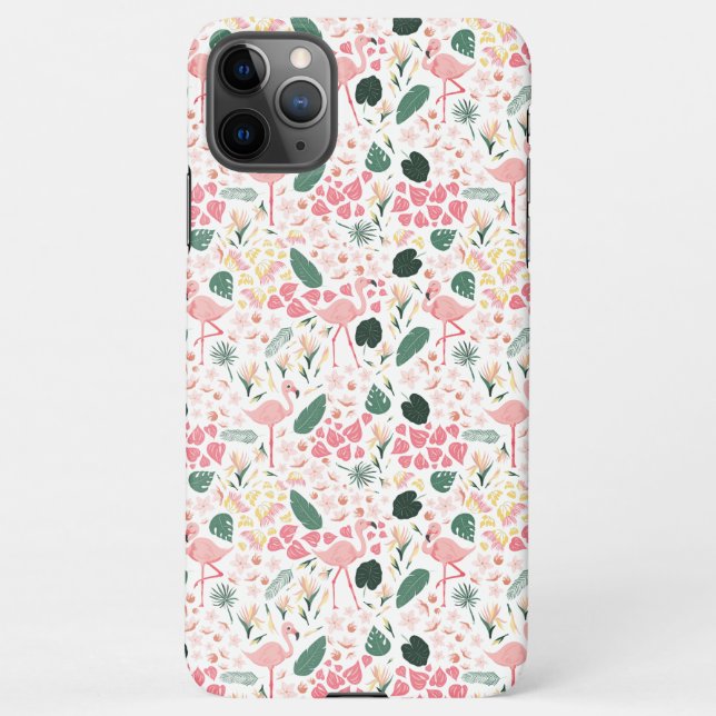 Capa Para iPhone Mala rosa Flamingo Tropical Slim Ajustado (Verso)