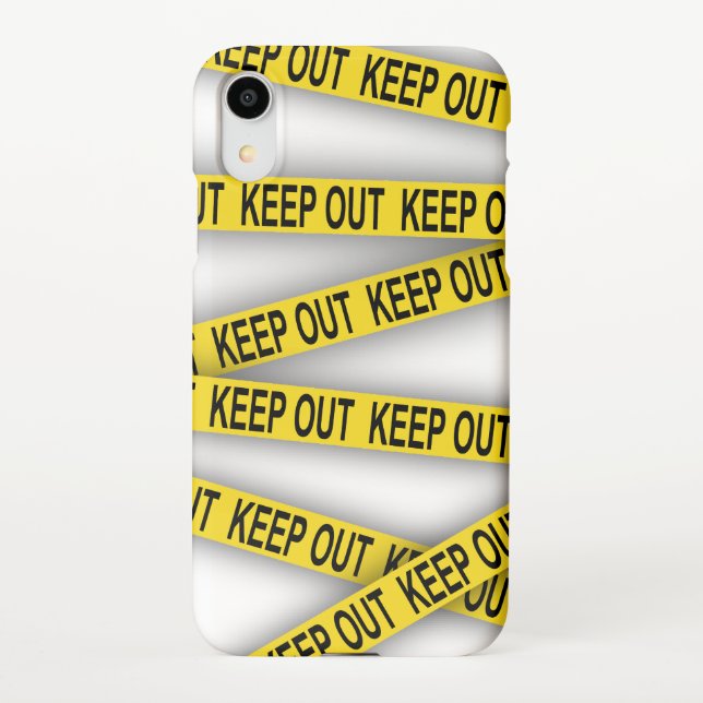 Capa Para iPhone Mantenha-se afastado não atravesse a fita da políc (Verso)