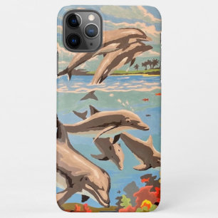 Capa Para iPhone Mão Pintada Por Número   Golfinhos Reproduzíveis