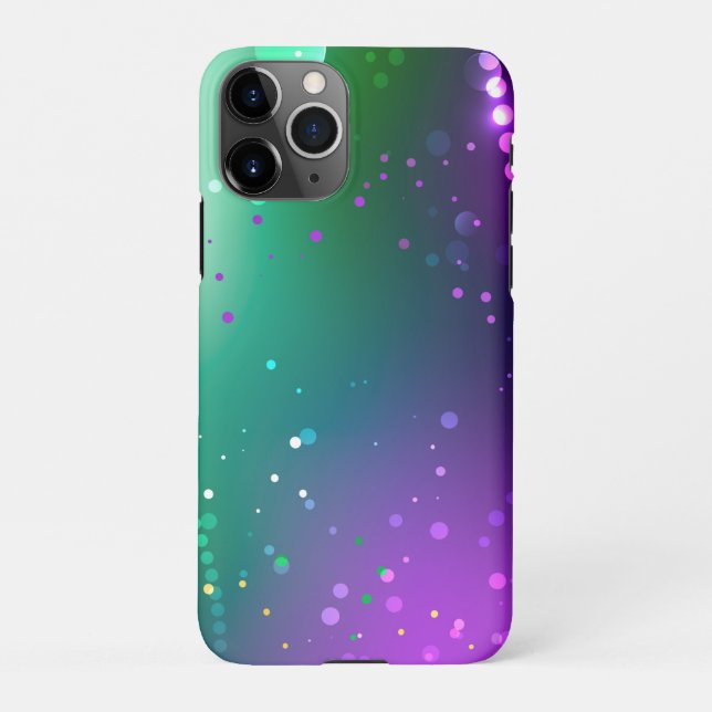 Capa Para iPhone Mardi Gras Festivo Purple Background (Verso)