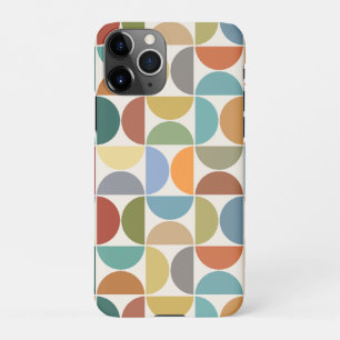 Capa Para iPhone MCM Semicircles Cor do Padrão Grande na Creme
