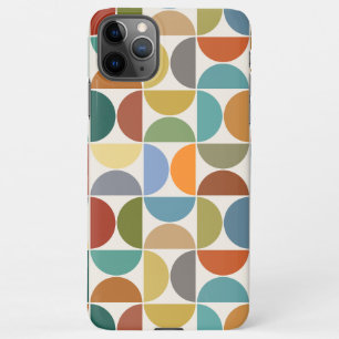 Capa Para iPhone MCM Semicircles Cor do Padrão Grande na Creme