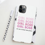 Capa Para iPhone Menina Rosa Moderna Chefe Melhor Presente<br><div class="desc">Menina Rosa Moderna Chefe Melhor Presente</div>