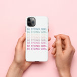 Capa Para iPhone Moderno Colorido Ser Forte Frase de Inspiração de<br><div class="desc">Moderno Colorido Ser Forte Frase de Inspiração de Meninas</div>