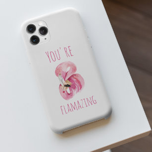 Capa Para iPhone Moderno Você É Flagrante Beleza Rosa Flamingo