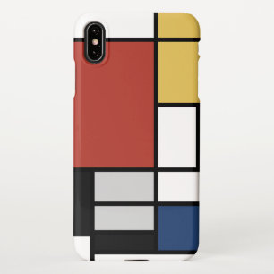 Capa Para iPhone Mondrian Painting Red Plane Yellow Black Cinza Blu