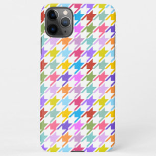 Capa Para iPhone Múltiplas cores Houndstooth+Padrão Branco