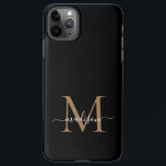 Capa Para iPhone Nome do Script Feminino do Monograma Dourado Moder<br><div class="desc">Dourado Monograma Moderno,  Monograma,  Capa de telefone do Nome do Script Feminino</div>