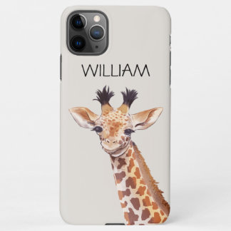 Capa Para iPhone Nome Personalizado da Girafa de Bebê Cuja Cobra