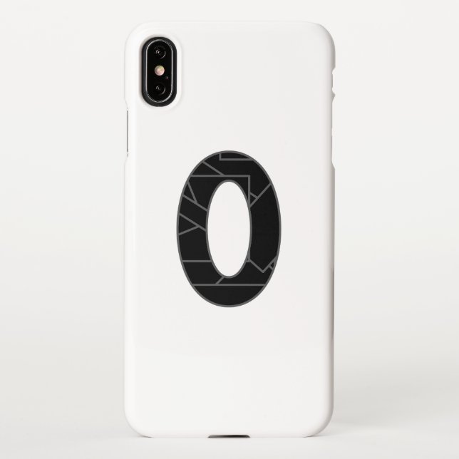 Capa Para iPhone O número zero (0) a preto (Verso)