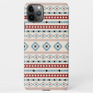 Capa Para iPhone Padrão Aztec Blue Black Cream Mixed Motifs