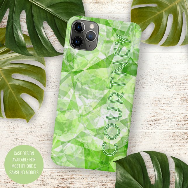 Capa Para iPhone Padrão de Arte do Mosaico Moderno com Polígono Ret (Criador carregado)