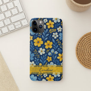 Capa Para iPhone Padrão de Arte Floral Clássica Mediterrânica