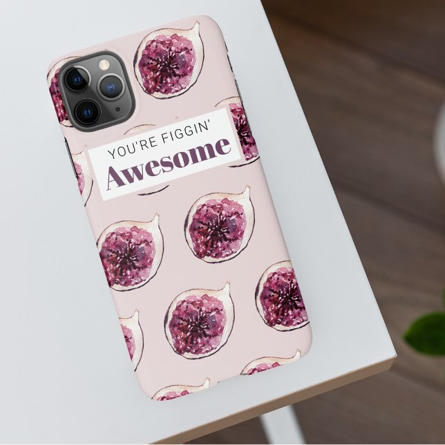 Capa Para iPhone Padrão de Fig Roxo Moderno e você é incrível (Criador carregado)