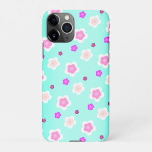 Capa Para iPhone Padrão de flora roxa com gradiente de Primavera aq
