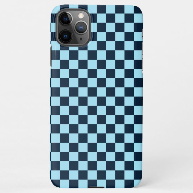 Capa Para iPhone Padrão de xadrez de gelo alpino (Verso)